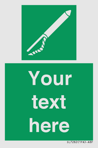 Custom sign safe condition Line throwing appliance